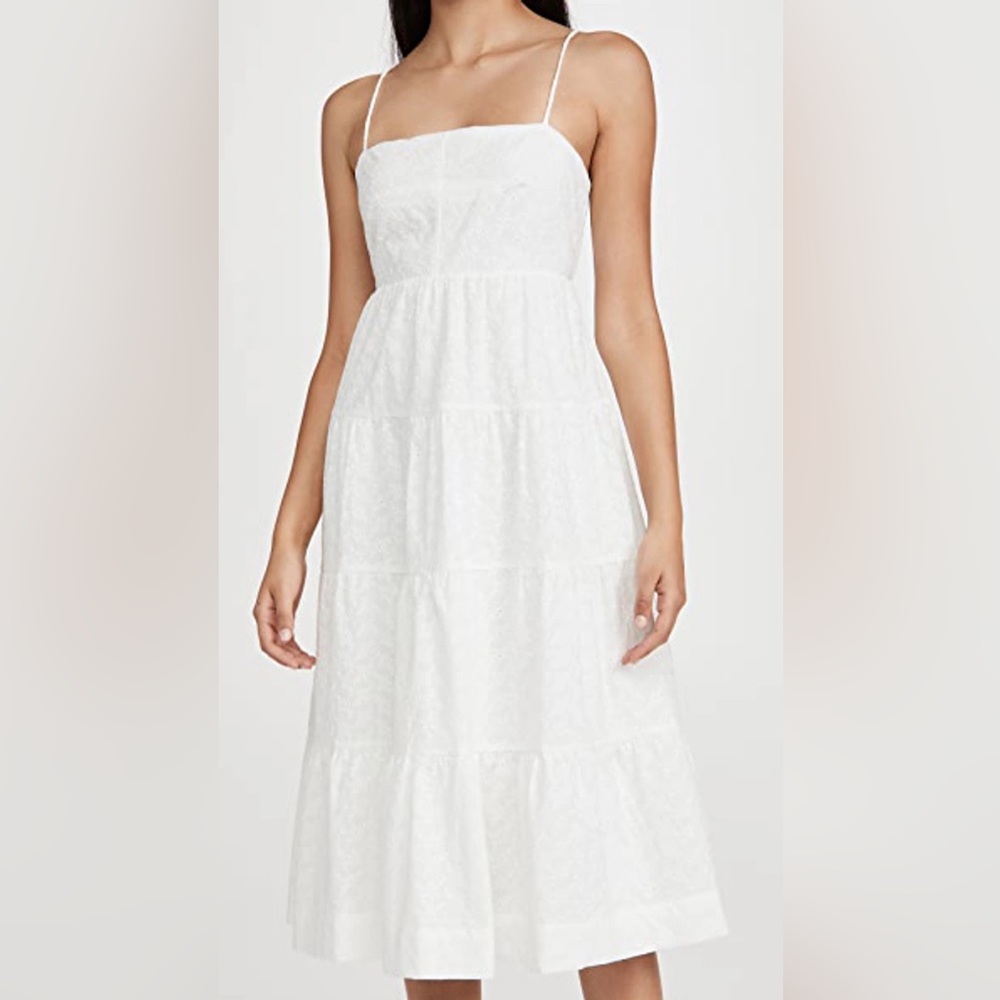 Line & Dot Womens Cotton Floral Charlotte Embroidered Dress - Picture 3 of 13